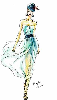 华裳盛典 从设计效果图到最终呈现的礼服与服饰设计之旅